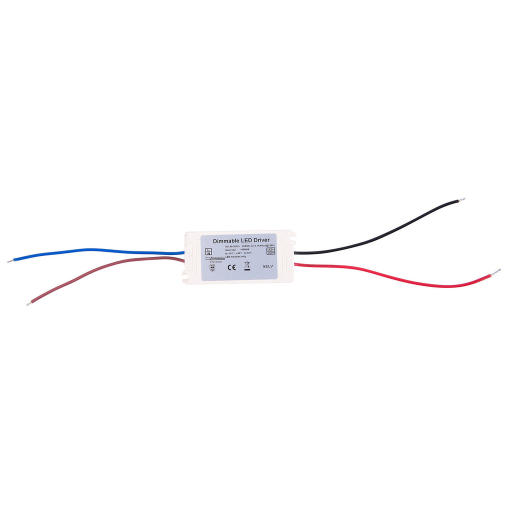 AIBOO Triac Dimmable Isolation LED Driver Power Supply Transformer 90~240V to DC12V Constant Voltage for LED Under Cabinet Lighting Spot Lights