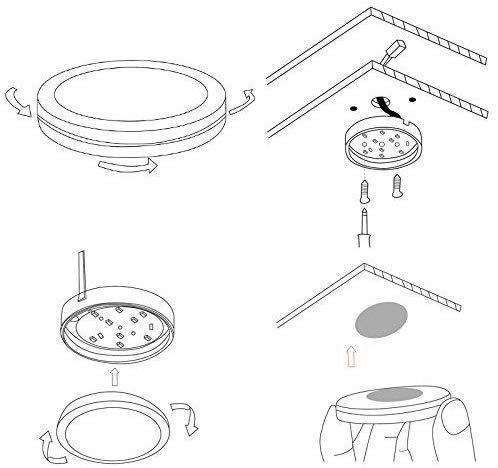 Aiboo Under Cabinet LED Lights Kit 3 Packs Slim Aluminum Puck Lights