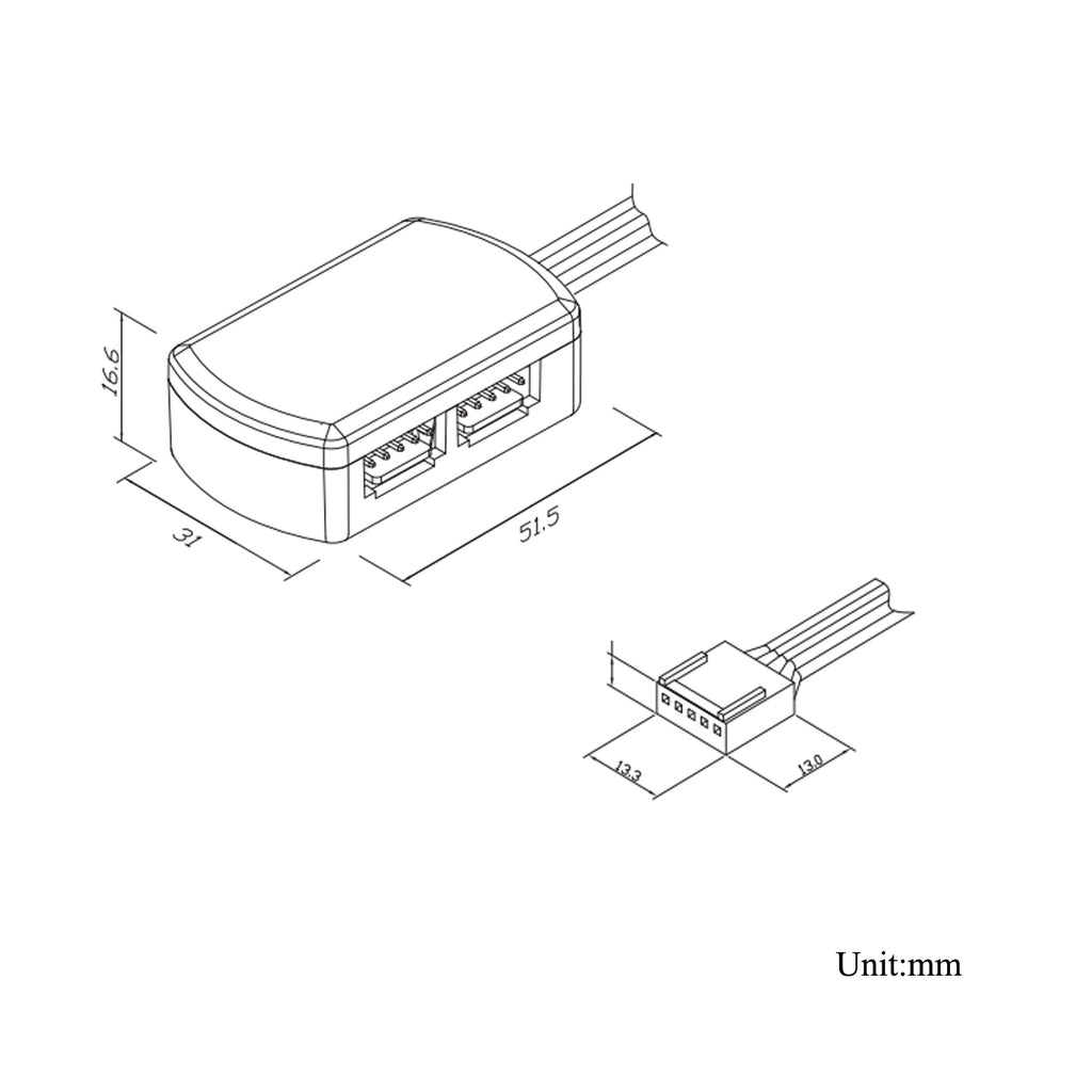 5PIN SPLITER FOR AIBOO RGBW Cabinet Lights