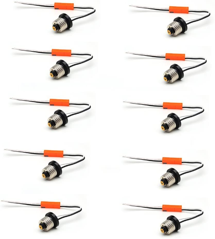 E26 Edison-Sockelschraube mit Stecker und Buchse und Kabel für Deckenleuchten (10 Packungen) 