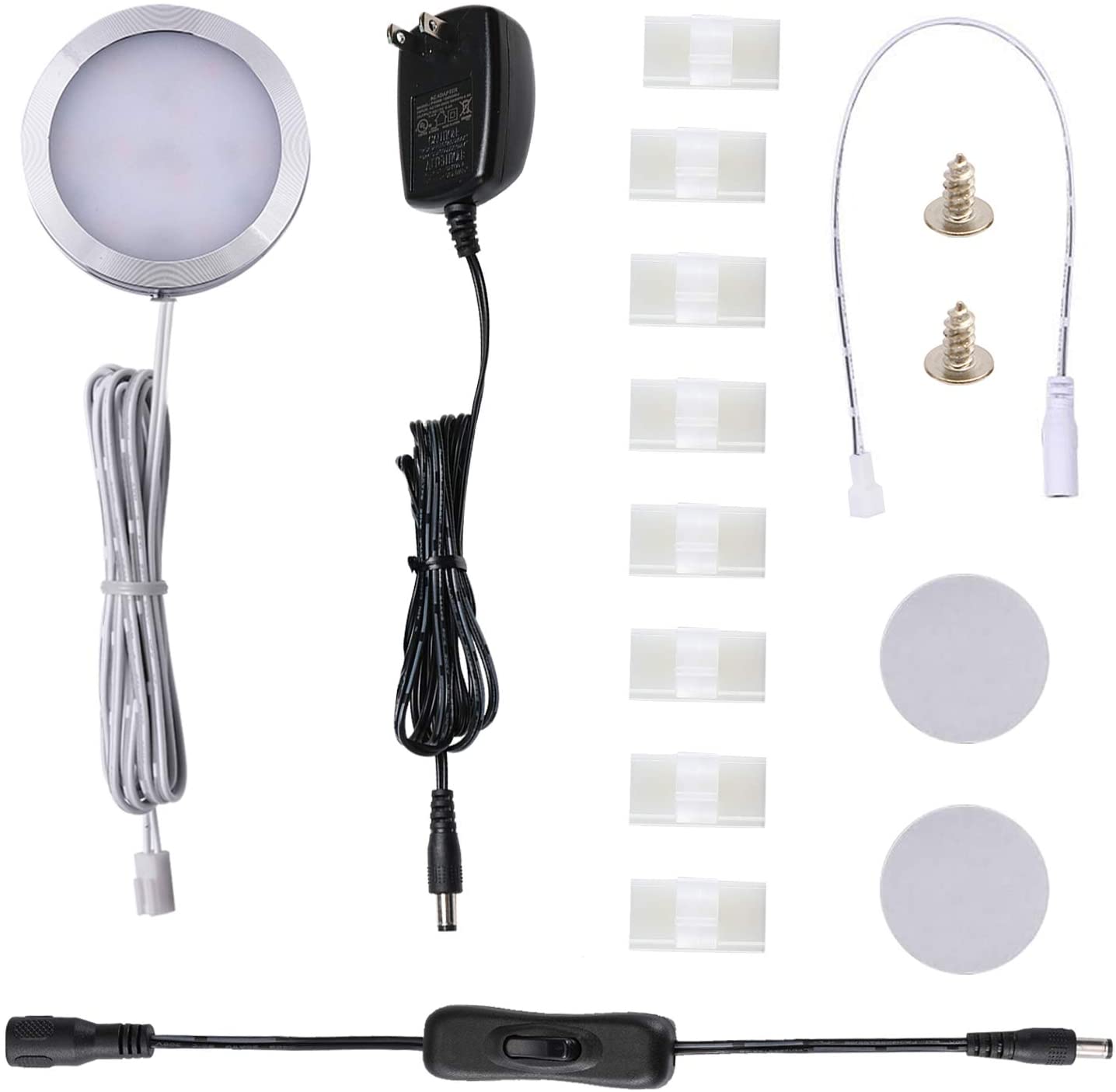 Einzelnes LED-Pucklicht für AIBOO Unterschrank-LED-Pucklichter, Lampen 12 V für Küchentheke, Schrank, Schrankbeleuchtung 