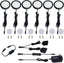 AIBOO Under Cabinet LED Black Cover Puck Lighting Kit with Touch Dimmer Switch for Kitchen Cupboard Closet Lighting (6 Lights,Warm White2700K ,Daywhite 6000K )