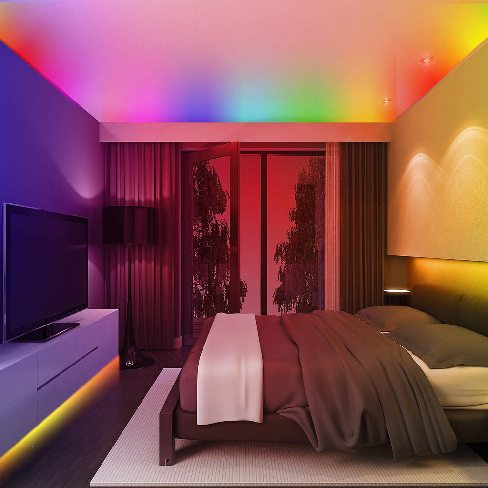 Dreamcolor LED-Lichterkette 10M 300LEDs Regenbogen-Lichterkette mit Musiksynchronisation und Fernbedienung, wasserdichte IP65-Lichterkette 