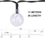 Globe String Lights Battery Powered, AIBOO 11M 60 Crystal Balls LED Fairy Lights 8 Modes Outdoor Waterproof for Home Garden Yard Party Wedding Decoration (Cool White)