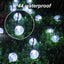 Globe String Lights Battery Powered, AIBOO 11M 60 Crystal Balls LED Fairy Lights 8 Modes Outdoor Waterproof for Home Garden Yard Party Wedding Decoration (Cool White)