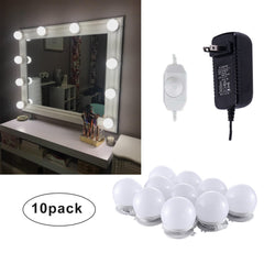 Linkable LED Makeup Mirror Lights(2700K/4000K/6000K, Plug in, 10Bulbs)