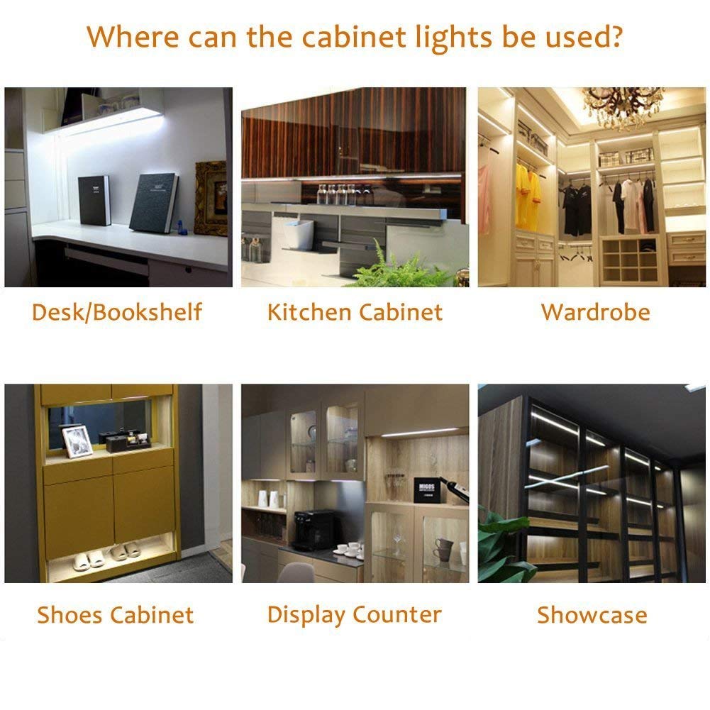 AIBOO Under Cabinet LED Puck Lighting Kit with Touch Dimmer Switch for Kitchen Cupboard Closet Lighting 3 Lights Warm White 2700K US Plug China