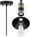 Pendant Lighting for Kitchen Island,16.40ft Plug in Vintage Hanging Lamp with ON/Off Switch, Simplicity Bronze and Black Finish, E26 Base Retro Lighting Fixture 3 Pack (Bulbs not Included)