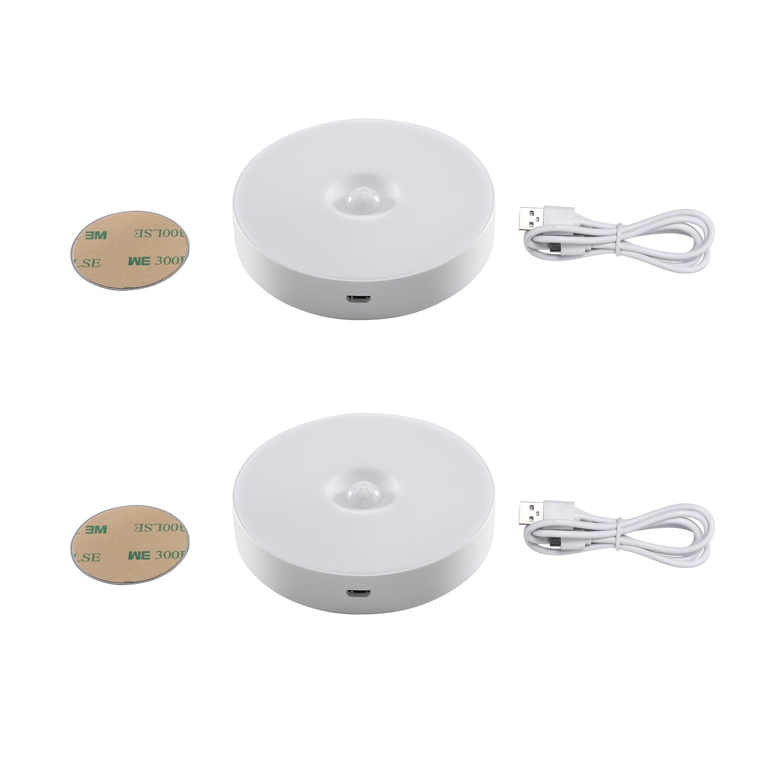 Battery Powered LED Motion Sensor Puck Lights (2 Packs/Lot)