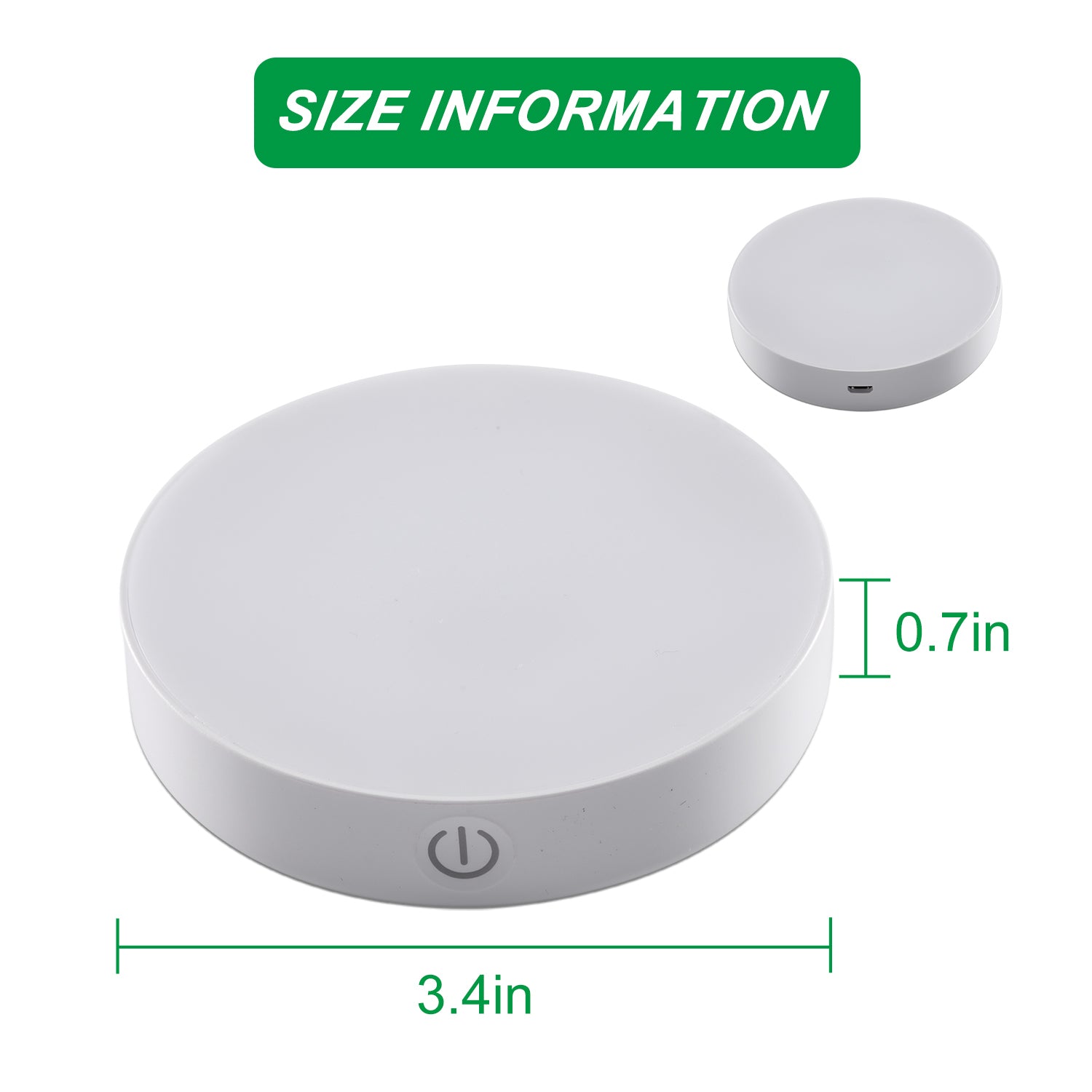 AIBOO USB wiederaufladbare Puck-Leuchten, dimmbar, 4000 K/6000 K, umschaltbar (2 Packungen)