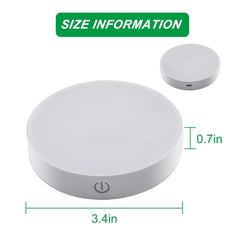 AIBOO USB Rechargeable Puck Lights, Dimmable 4000K/6000K (2-Pack) - battery powered puck lights - AIBOO