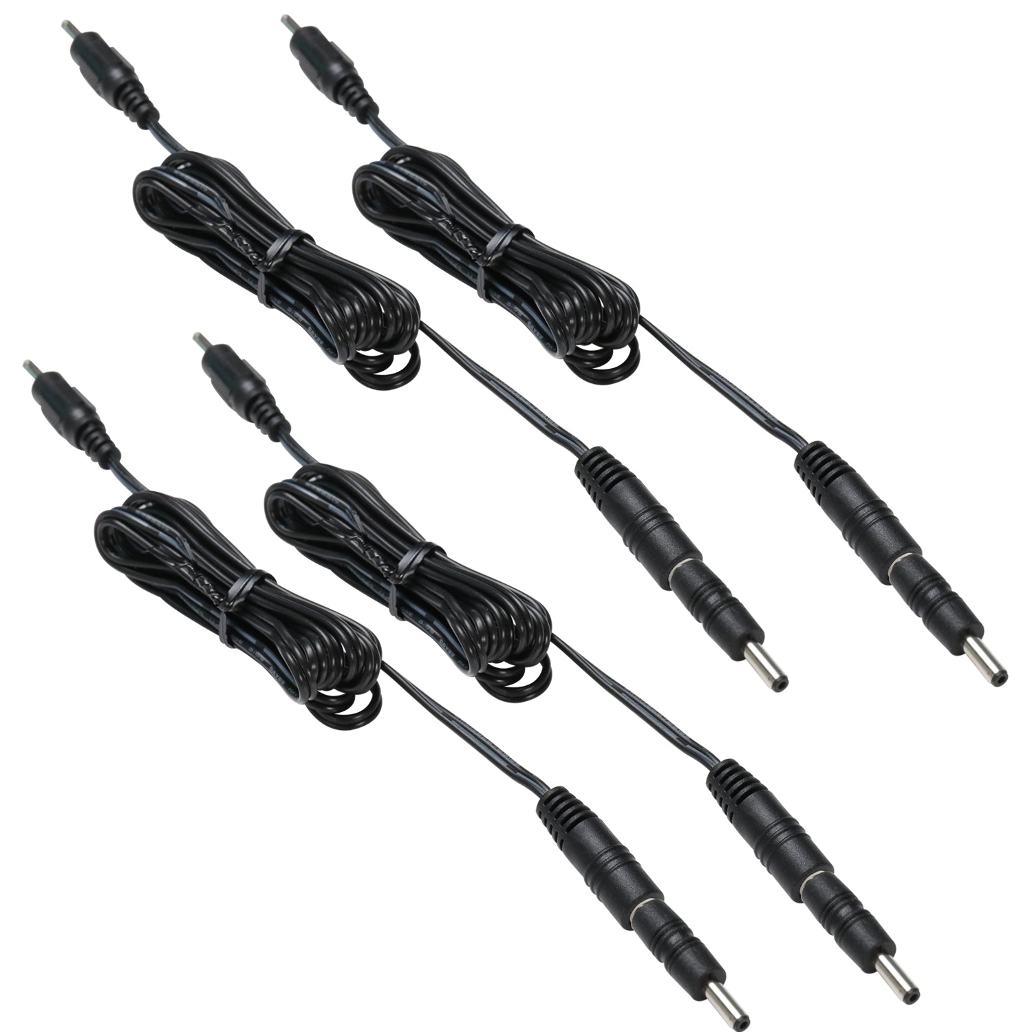 3.5X1.35 DC Connector for Kitchen Light Bar,Black Cords (4 Packs)