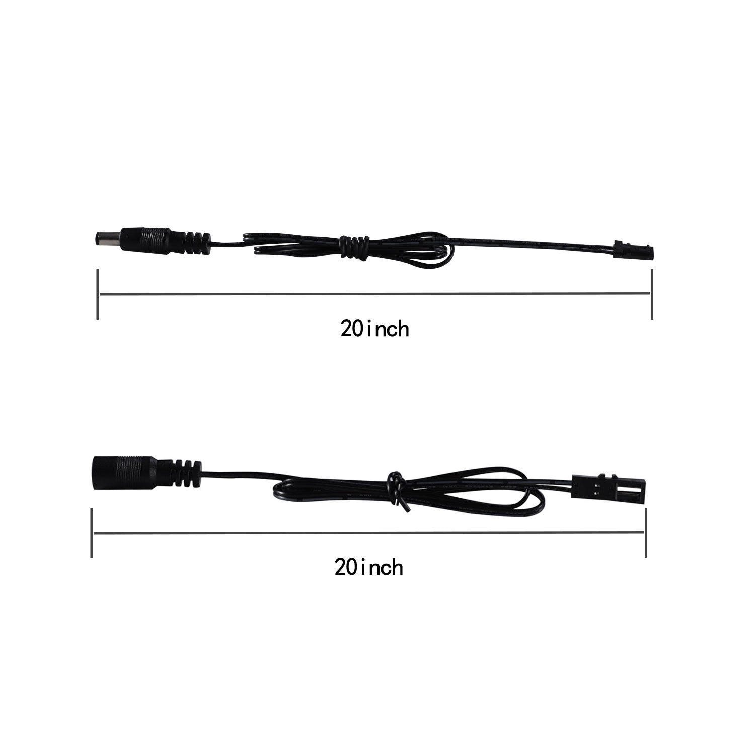 Cordon d'interconnexion pour cordons de commande simples, 2 broches blanc/noir