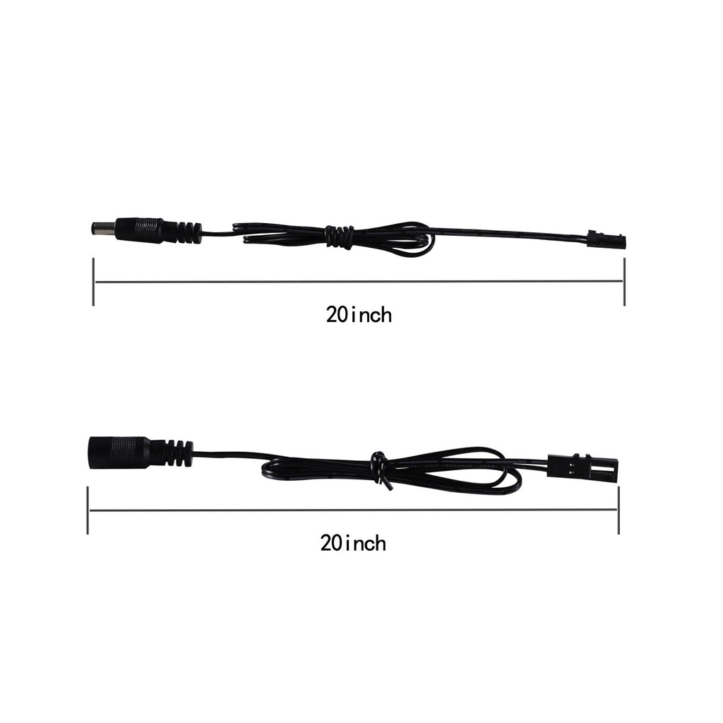 Inter connect cord for single control cords, 2 pin white/black