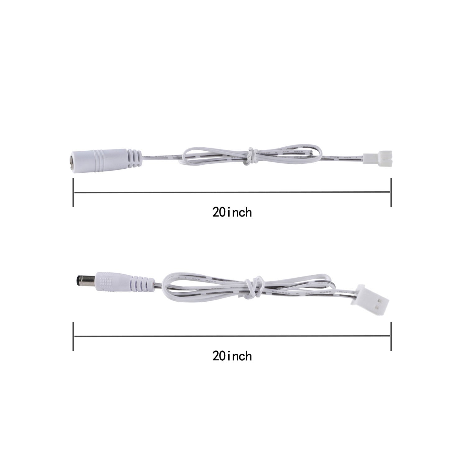 Cordon d'interconnexion pour cordons de commande simples, 2 broches blanc/noir