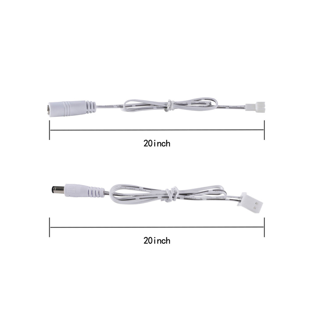Inter connect cord for single control cords, 2 pin white/black
