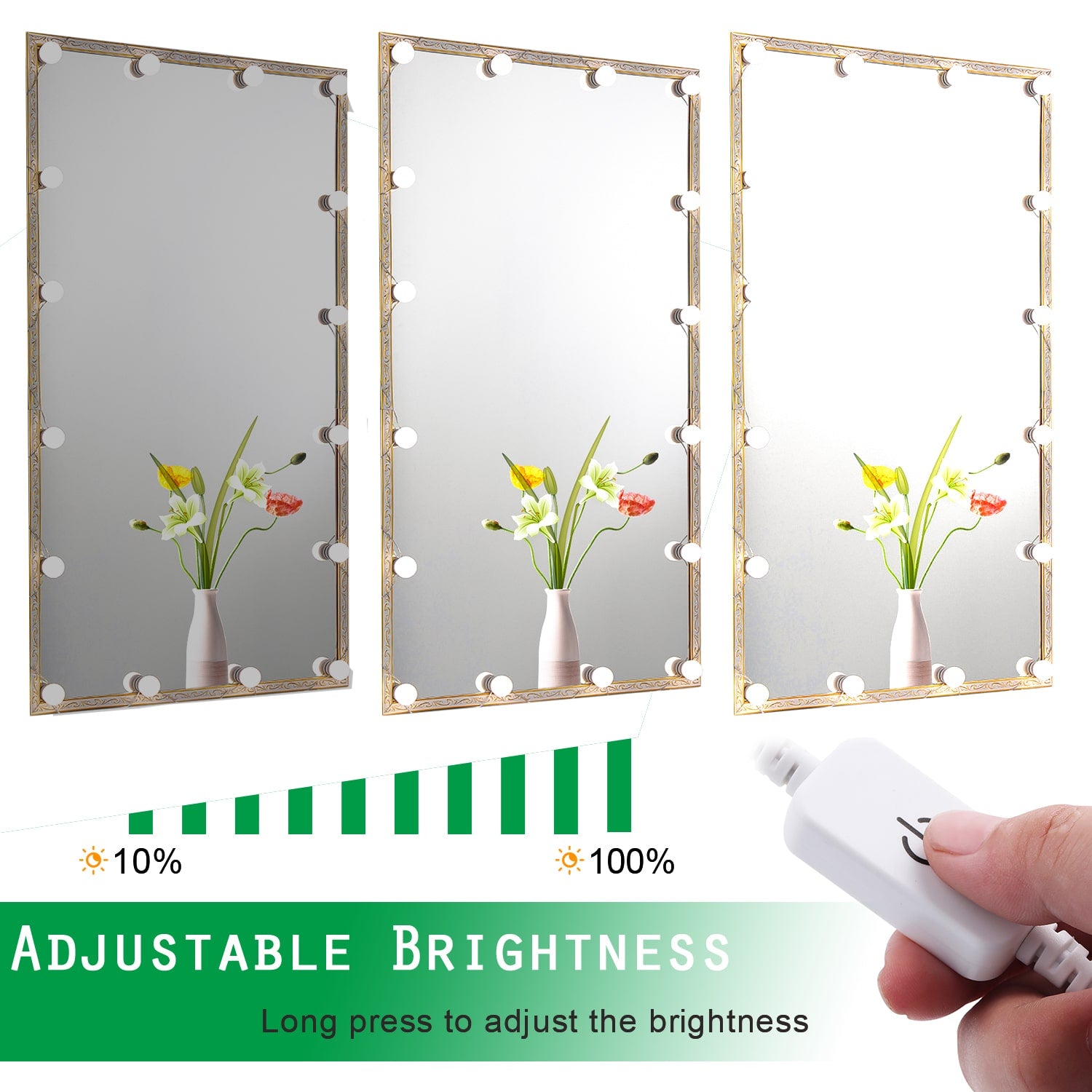 Makeup Mirror Lights (4000K, 16Bulbs, Plug in) Mirror Not Included