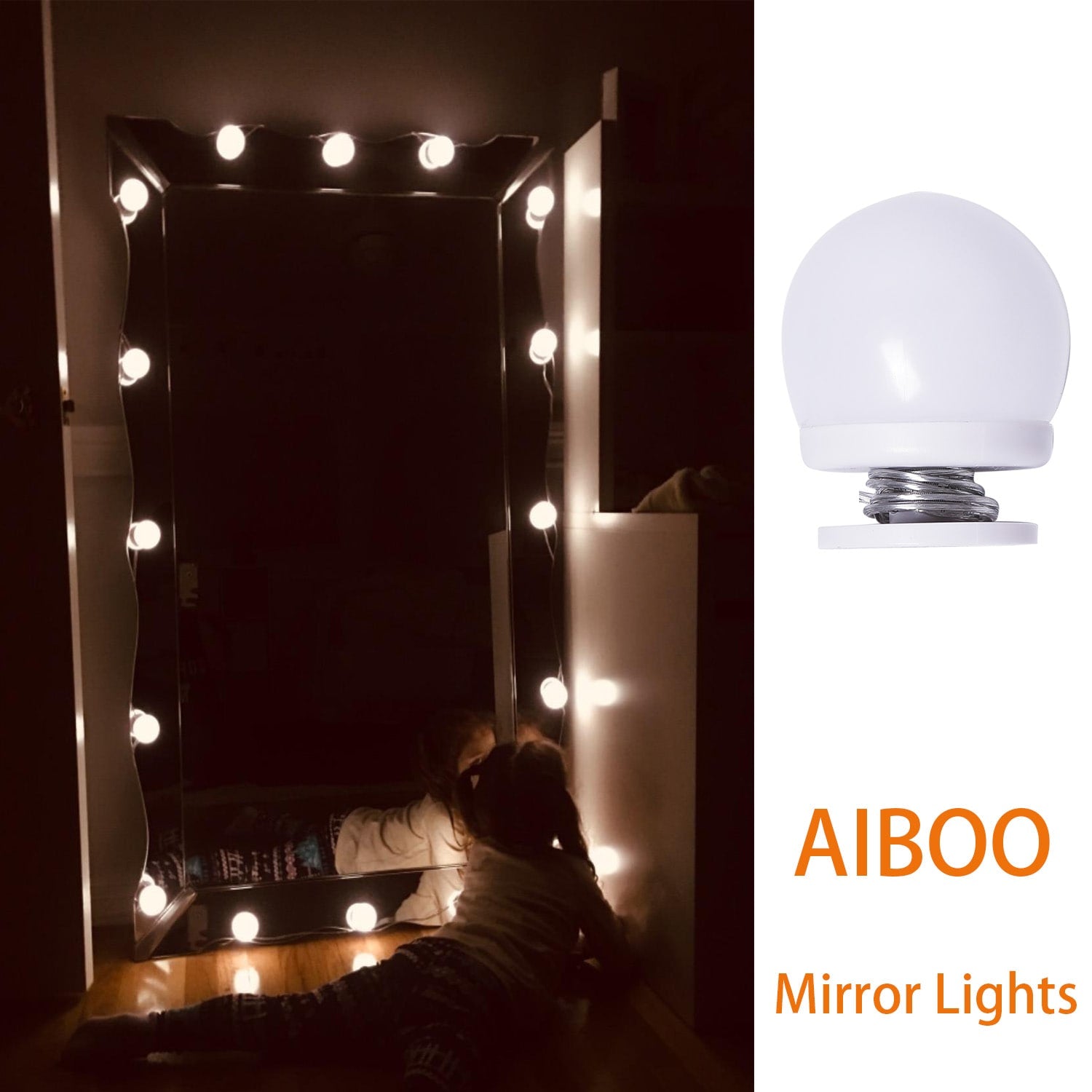 Makeup Mirror Lights (4000K, 16Bulbs, Plug in) Mirror Not Included