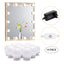 LED Makeup Mirror Lights Stick on(4000K, 14Bulbs, Plug in), Mirror Not Included