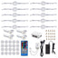 AIBOO Under Counter LED Light Kit, RGBW/RGBWW Under Cabinet Lighting, Linkable Colored Puck Lights with 40-Key IR Remote Control (10 Lights)