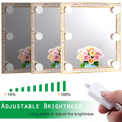 LED Makeup Mirror Lights (4000K, 6 Bulbs 5V USB) Mirror Not Included